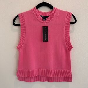 French Connection Pink Knit Shirt NWT